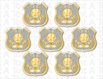POLICE letters numbers badges PRICE FOR ONE BADGE ONLY 