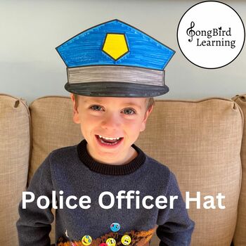 Preview of Police Officer Hat | Community Helpers | Dramatic Play | Police Crown