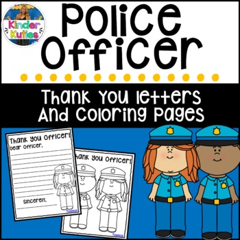 Preview of Police Officer | Law Enforcement | COMMUNITY Thank You Letters & Coloring Pages