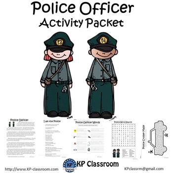 police officer worksheets teachers pay teachers