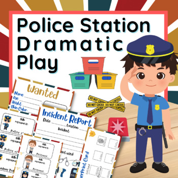 Preview of Police Officer Role Play Dramatic Play Police Station