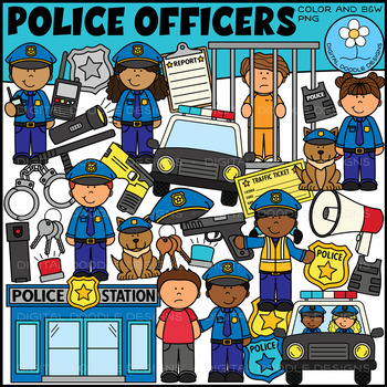 Preview of Police Officers Clipart - Community Helpers