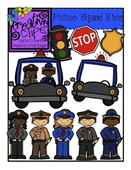 Preview of Police Squad Kids {Creative Clips Digital Clipart}