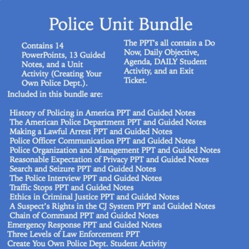 Preview of Police Unit Bundle - 28 items from my store!!!