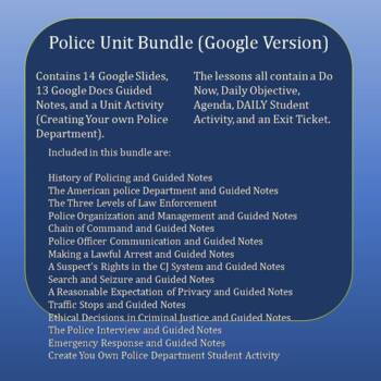 Preview of Police Unit Bundle - Google Version