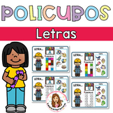 Policubos Abecedario / Alphabet Snap cubes. Literacy Cente