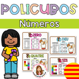 Policubos Números/ Numbers Snap cubes. Math Center. Catalán
