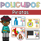 Policubos Piratas / Pirates Snap cubes. Math Center. Spanish