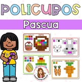 Policubos en Pascua / Easter Mathlink Cubes. Snap cubes. April