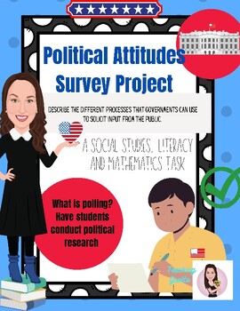Preview of Political Attitudes Survey Project. American Government. Civics.