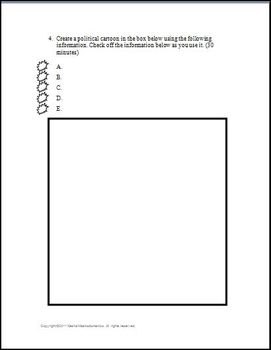 Political Cartoon Activity Template and Rubric by Kasha Mastrodomenico