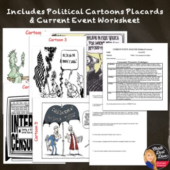 Civil Liberties & Civil Rights Political Cartoon Analysis | Print & Digital