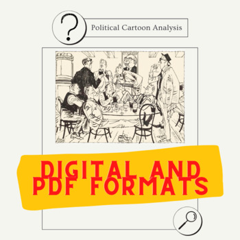 Preview of Political Cartoon Analysis - Digital and Printable PDF Formats