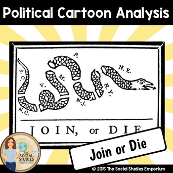 Preview of Political Cartoon Analysis: Join or Die