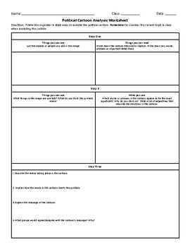 Preview of Political Cartoon Analysis Worksheet