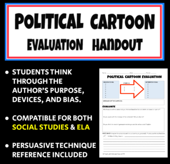 Preview of Political Cartoon Analysis / Evaluation Handout