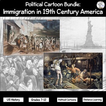 Preview of Political Cartoon Bundle: Immigration in 19th Century America