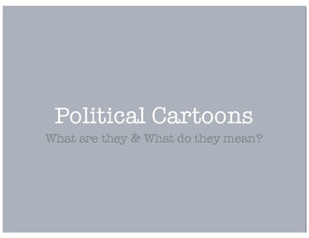 Preview of Political Cartoons Explained