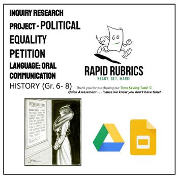 Preview of Political Equality Petition - Ontario - History - Rapid Rubrics