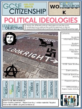 Preview of Political Ideologies Work Booklet of Student Activities and Worksheets