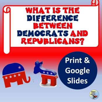 Preview of What is the Difference Between Democrats & Republicans?  Print & Digital