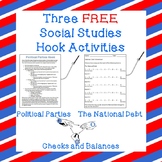 Three FREE Social Studies Hook Activities!