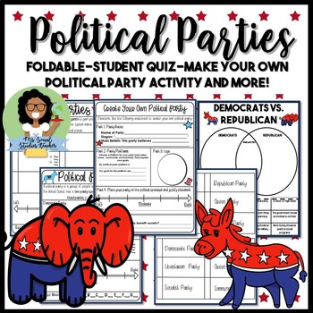 Preview of Political Parties: Notes,Quiz, and Make your Own Party