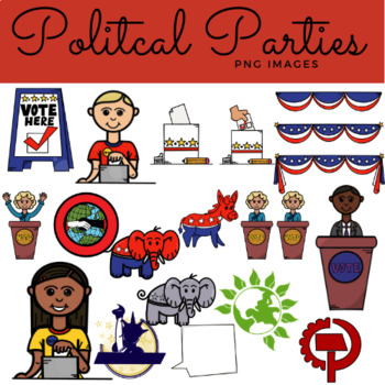 Preview of Political Parties and Voting Clip Art Set