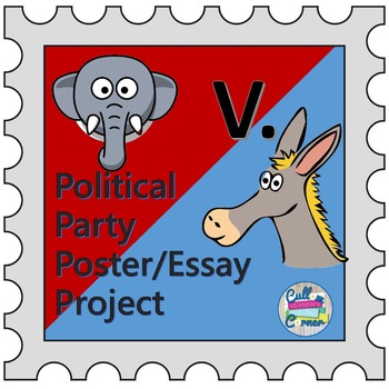 Preview of Political Party Poster & Essay Project