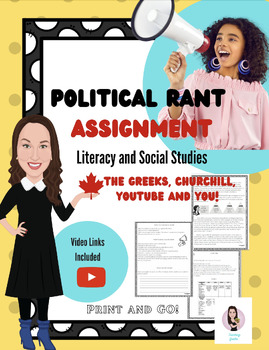 Preview of Political Rant Mini Unit. Social Studies and Persuasive Project. Print and Go.