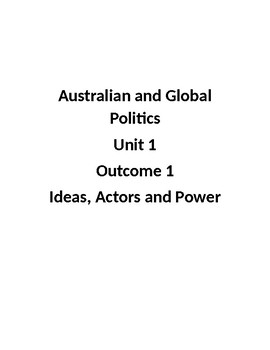 Preview of Political Systems - Australian and Global Politics