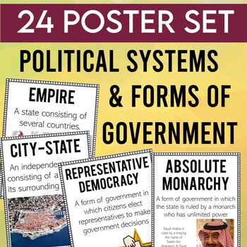 Preview of Political Systems and Forms of Government Posters or Word Wall