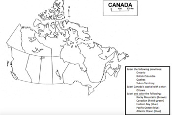 Preview of Political and Physical Map of Canada & Mexico