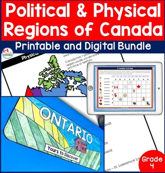 Preview of Political and Physical Regions of Canada | PRINTABLE + DIGITAL BUNDLE