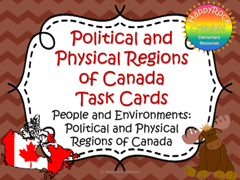 Preview of Political and Physical Regions of Canada Task Cards