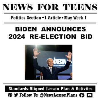 Preview of Politics_Biden’s Re-election Bid_Current Event News Article Reading_2023