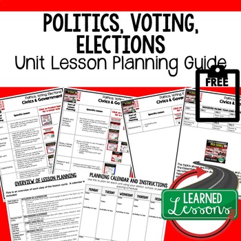 Preview of Politics, Voting, Elections Opinion Lesson Plan Guide Civics Government