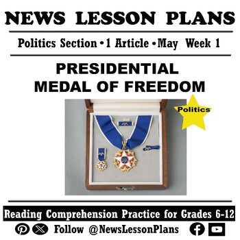 Preview of Politics_Presidential Medal of Freedom_Current Events Reading Comprehension_2024