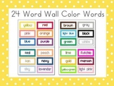 Polka Dot 24 Word Wall Color Words FREE
