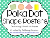 Polka Dot 2D and 3D Shape Posters