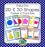 Polka Dot Plane & Solid Shapes Poster Set (Math Geometry)