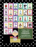 Polka Dot Alphabet Flashcards {Spanish and English Version}