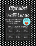 Polka Dot Alphabet Wall Cards Manuscript & Cursive - Black