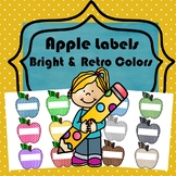 Polka Dot Apple Labels-Bright & Retro-4" Labels