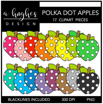 Preview of Polka Dot Apples Clipart 1