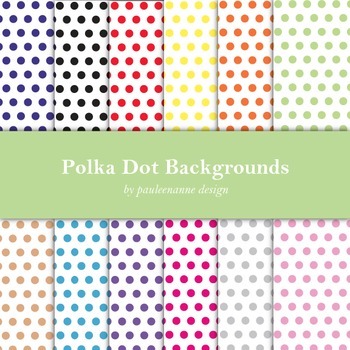 Polka Dot Background Package by Studio Seventy One | TPT