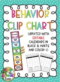 Polka Dot Behavior Chart with Behavior Calendars 2023-2024