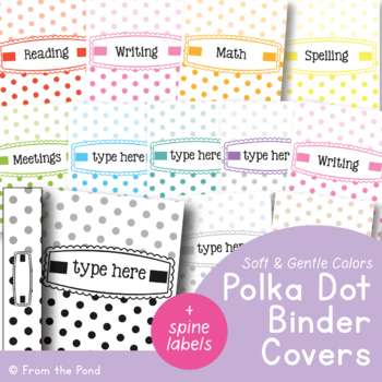 Preview of Teacher Binder Covers and Spine Labels | Editable