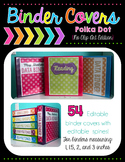 Polka Dot Binder Covers - Editable {No Clip Art Edition}