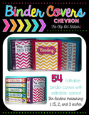 Chevron Binder Covers - Editable {No Clip Art Edition}